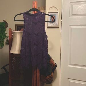 Purple Cute Pull Over Top Sleeveless Requires a Shell Unless Your That Bold!